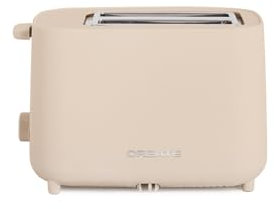 CREATE/TOAST STUDIO/Toaster Sand / 6 Leistungsstufen, Krümelschublade, Thermostat, Auftauen, Aufwärmen, 2 breite Scheibenschlitze, 750W