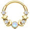 CM Crareesi Mania Moon Star Septum Piercing Schmuck Gold Silber 16G Septum Ringe mit Opal 316L Edelstahl Daith Piercing Schmuck Mond Septum Piercing Helix Daith Ohrring für Frauen, 8 mm, Opal Zirkonia