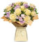 Fresh Flowers Bouquet - Hand-Tied White & Lilac Arrangement Flower Box with Roses, Freesia & Foliage | Birthday Flowers for Women, Mother's Day, Get Well, Thank You | UK Delivery | All Occasions