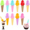 Shyllin 20 Paletta per Gelato Riutilizzabili, Cucchiaio Gelato, Porzionatore per Gelato, 10 Colori - Cucchiaini Corto Plastica Riutilizzabili - Adatta per Mangiare Gelato, Torta, Gelatina