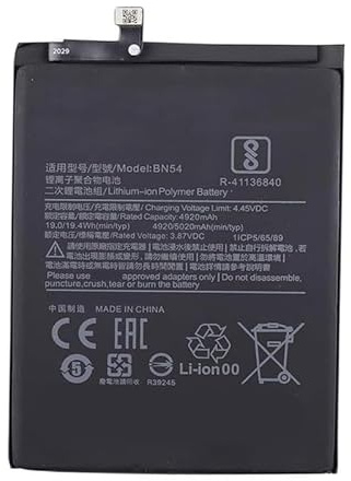 fastabattery Replacement BN54 Battery for Note 9 Note9 Redmi 10X 4G BN54 M2003J15SG M2003J15SS