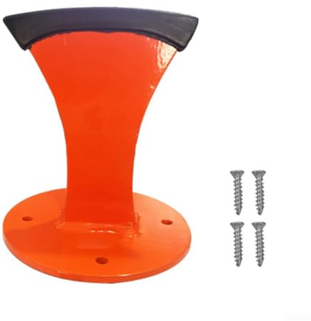 Manueller Holzspalter, robustes Metallspaltwerkzeug mit Sicherheitsklingenbeschichtung und Montagebasis für Garten, Brennholz, Camping, Grillen (orange)