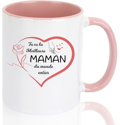 Yeeaulpa Cadeau Maman Fete des Meres Tasse Cadeau pour Maman Anniversaire Cadeaux Fête des Mères Mug Idée Personnalisé Original St Valentin Noel Idee Mamie Noël Secret Santa