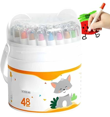 Spin Crayons - & No Dirty Washable Crayons Set | Ultra Soft & Easy to Grip Art Supplies for Ages 1-3 & Kids Ages 4-8 | Crayoness Pair