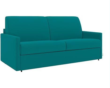 Vente-unique - Schlafsofa 4 Calife - Polyester - türkisblau