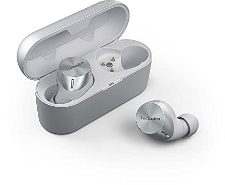 Technics EAH-AZ60E-S Wireless Earbuds with Noise Cancelling, Multipoint Bluetooth, Comfortable In-Ear headset with Up to 7 Hours Playtime - Silver (Renewed)