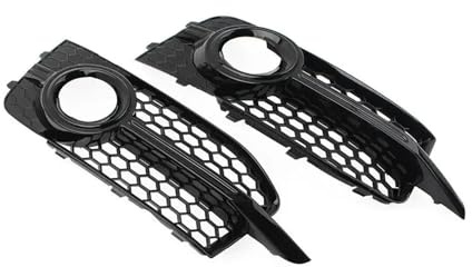 Griglia fendinebbia paraurti anteriore a nido d'ape Compatibile Per Audi A1 8X SS-LINE S1 2010 2012 2013 2014 Griglia lampada 8X0807682B 8X0807681B