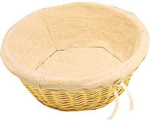 Olympia Runder Weidenkorb mit herausnehmbarem Einsatz, natürliche Farbe, Größe: 90 (H) x 230 (Ø) mm – Präsentationskorb für Brot, Gebäck, Nüsse und Trockenfrüchte – Restaurants, Cafés, Hotels, U747