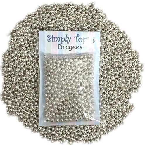 Silver Sugar Round 4mm Dragees 30g Great for Cake Decoration [Kitchen & Home]