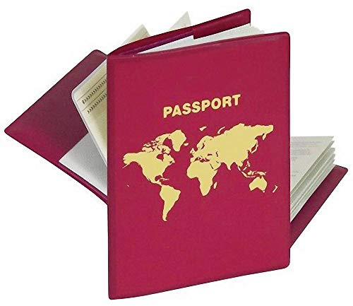 HERMA 5549 RFID Blocker Kartenhülle Reisepass rot, NFC Schutzhülle zum Schutz für Kreditkarte, Personalausweis, EC Karte, Reisepass, Reisepasshülle aus Plastik Kunststoff