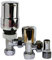 Tower Flue Components TRVPACKCH Thermostatic Angled Radiator Valve with Lockshield - Chrome