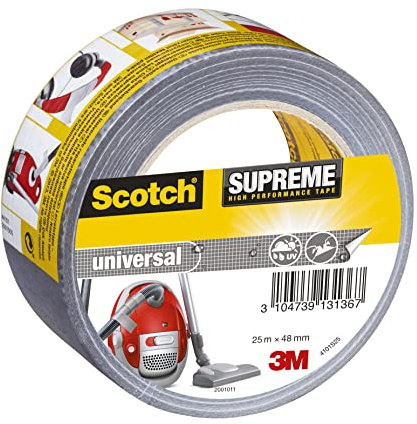 3M 4101S25 Scotch Universal Klebeband 2904, silber, 25 m x 48 mm