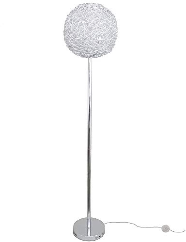 Dapo Alissa Halogen-Kugel-Steh-Leuchte-Lamp Alissa D:40 cm Alu-Draht-Kugel inkl. 10x G4 à 20 W Wohnzimmer-Dekorations-Steh-Leuchte-Lampe