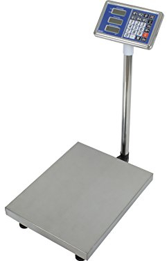 Plattformwaage WKA-UGN mit Edelstahl Plattform Paketwaage Industriewaage Bodenwaage … (Max 300 kg Teilung 100g - Plattform: 500 x 400 mm)