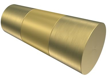 INTERDECO Gardinenstangen Endstücke Konus, aus Metall, Messing-Optik, für Vorhangstangen 20 mm und Innenlaufstangen, Typ 1120133, 2 Stück