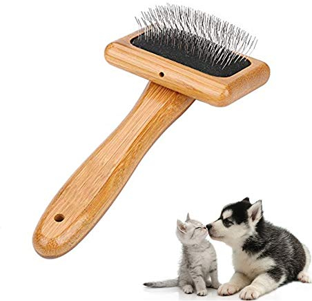 Hundebürste Katzenbürste Softbürste Fellbürste Professionelle Fell Pflege und Massage Werkzeug für Shedding, Zur schonenden Pflege des Deckhaars und der Unterwolle (#1)
