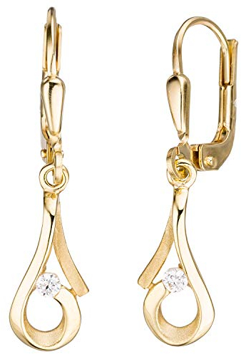 Jobo Damen-Ohrringe hängend aus 8 Karat 333 Gold mit Zirkonia