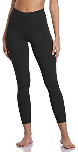 Colorfulkoala Butterweiche Yogahose für Damen, hohe Taille, 7/8-Länge, Schwarz, S