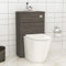 Bathroom Back to Wall WC Unit with Cesar BTW Rimless Pan + Slim Soft Close Seat & Concealed Cistern - Grey Elm