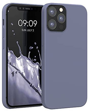 kwmobile Handyhülle für iPhone 12 Hülle/iPhone 12 Pro Hülle - Silikon Handy Case - weiche Oberfläche - kabelloses Laden - Lavendelgrau