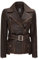 fjackets Lange Lederjacke Frauen - Echtes Lammfell Leder Motorradjacke & Mäntel für Damen, Victoria Brown, L