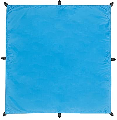 CelinaSun Sonnensegel PES UPF 50+ Outdoor Quadrat 3 x 3m blau Sonnendach Backpacking Zeltplane Ultraleicht Tragebeutel