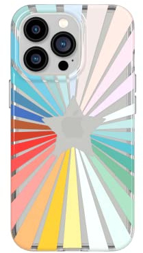 Tech21 T21-9352 Evo Art Rainbow Sunburst for iPhone 13 Pro – Protective Phone Case with Exclusive Artwork and 12ft Multi-Drop Protection, Rainbow Sunburst Print