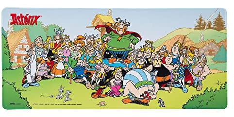 Grupo Erik: Tappetino Mouse Asterix e Obelix | Tappetino mouse XXL, base antiscivolo, 100% waterproof e con rifiniture di qualità, 80 x 35 cm, Sottomano Scrivania Bambini