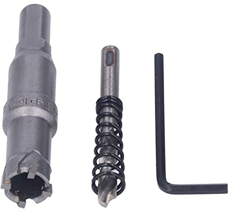 16-20 Mm Lochsäge Hartmetall Lochsäge Bit TCT Dicke Metallzähne Lochschneider Kit mit Sechskantschlüssel Kernbohrer(16mm)