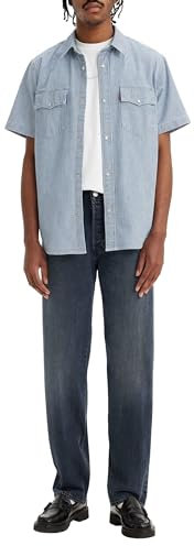 Levi's 501 Original Fit, Jeans Uomo, Blue Black Stretch, 34W / 30L