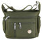 HERCMNOY Damen-Umhängetasche, Umhängetasche, Handtasche, mehrere Taschen, Nylon, Kuriertasche, grün, Exterior Dimensions: 11 L x 8.27 H x 4.33 D