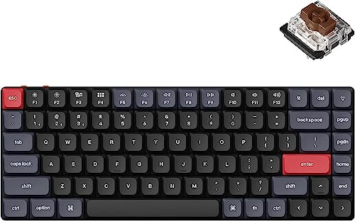 Keychron K3 Pro Teclado Mecánico Inalámbrico, 75% Layout QMK/Via Programable Bluetooth/Cableado LED Blanco Ultraplano con Gateron Marrón de Bajo Perfil Compatible con Mac Windows Linux