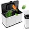 equipps Bio Mülleimer 3L | Komposteimer Küche für Bio Müll & Co | Mülleimer mit Geruchsfilter | Komposter für Abfall & Recycling | Biomülleimer Küche klein (Weiß matt 3l)