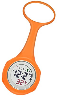 UKCOCO LCD-Display Elektrische Krankenschwesteruhr Hängeuhr Modische Taschenuhr Orange Farbe Praktisches Accessoire Für Medizinisches Personal Und Dekoration