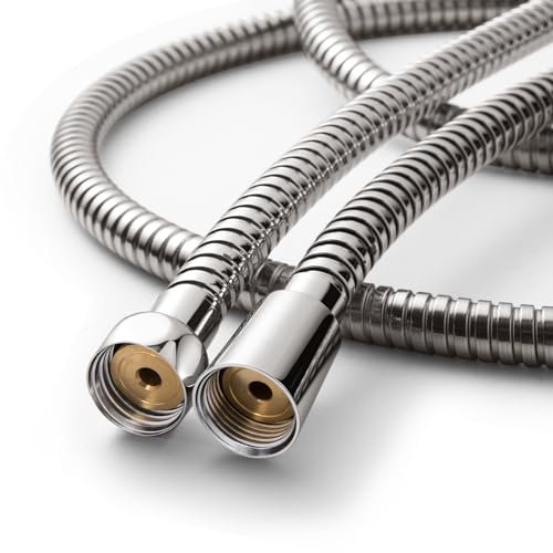 OFFO Shower Hose, 1.2m Bidet Hose Stainless Steel Anti Burst Braided Flexible Hose Replacement Shower Hose for Bidet Sprayer, Nickel Gray