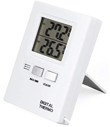Samnuerly Termómetro Digital montado en la Pared Frigorífico congelador Termómetro Digital LCD para Interiores y Exteriores