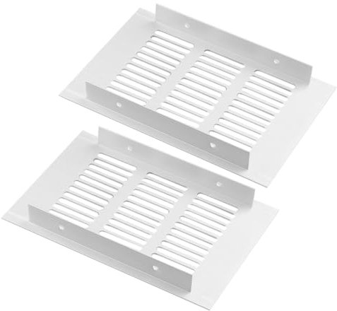 ZESLIV Rejilla de ventilación (2 unidades, aluminio, 100 x 150 mm), color blanco