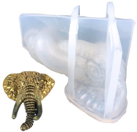 Decorazione da forno Stampo in silicone a forma di elefante 3D per candele, sapone, fai da te, forniture per principianti, accessorio per principianti, design altamente dettagliato