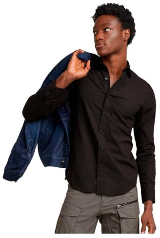 G-Star Herren Uniform Slim Hemd, Schwarz (dk Black D25176-D701-6484), M