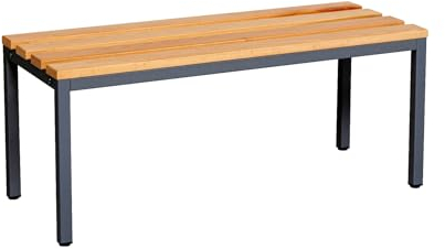 furni24 Banco para vestuarios (Ancho x Alto x Profundidad): 100 x 42 x 40 cm, Banco para vestuarios, Banco de Ropa, Banco Deportivo, Banco con Madera auténtica para Gimnasio