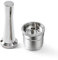 HAILASRE Capsules de café I-lly réutilisables, dosette en acier inoxydable avec doseur, Compatible avec I-LLY X7/Y3/Y5