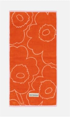 Marimekko Piirto Unikko handtowel 50x100 cm, 100 x 50 - Burnt orange, pink