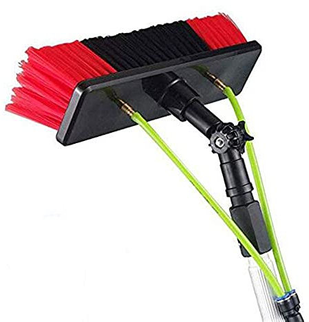 MGHRUE 30Ft Window Cleaning Pole Water Fed Telescopic Brush Extendable Cleaner Conservatory Roof, Silver,7M