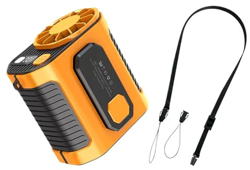 YUSSEQDD Stay Cool All Day With Portable Fan For Hot Environments Turn On Fan Mini Portable Fan Fan Rechargeble Fan Portable, orange