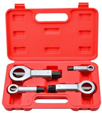 Zoomtools 4 Pcs Heavy Duty Nut Splitter Broken Damaged Stuck Removal Tool,Nut Removal Splitting Tool