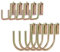 SUMTree 10 ganchos de almacenamiento de acero al carbono para garajes, color dorado, para sótano, taller, jardín, para mochila, ropa, pala, herramientas, manguera, rastrillo (gancho J E-Track)