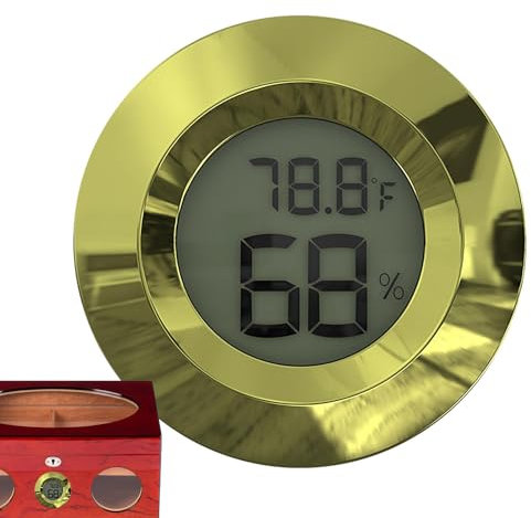 Humidor Temperature Gauge | Cellar Humidity Meter | Accurate Humidity Measurement, Portable Hygrometer, Digital Temp Humidity Monitor, Humidity Tracking Device, Multifunctional Humidity Gauge
