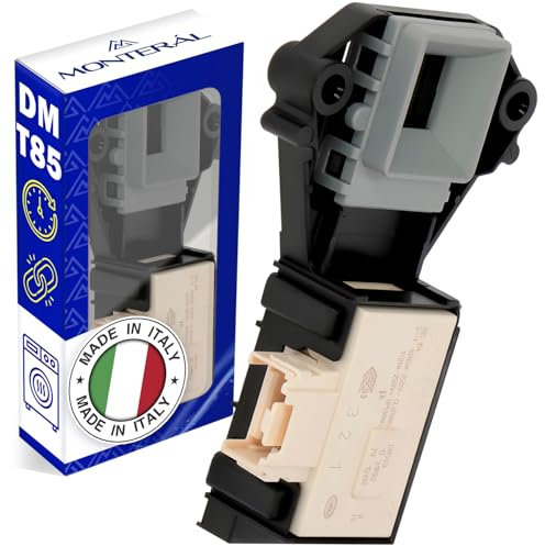 Bloccoporta Lavatrice 3 Contatti DM569 T85 Ha il Codice Originale 461971422661 480111104819 481251319179 C00312124 per Whirlpool per Bauknecht - MADE IN ITALY - Garanzia di 10 Anni - MONTERAL