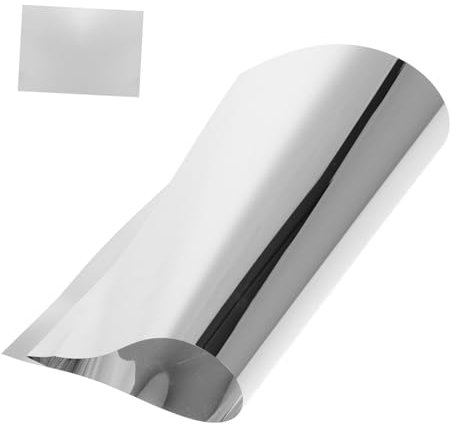 Selbstklebende Kunststoff Spiegelfolie für Bastelprojekte, 1 Stück Silber