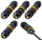 Lot de 4 connecteurs de câble étanches à 3 broches IP68 - Connecteur de câble de terre étanche - Pour câble de 5 à 9 mm de diamètre - Manchon de raccordement pour câble de terre - Boîte de jonction